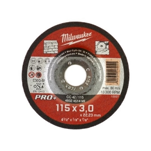 Afbeeldingen van MILWAUKEE® Doorslijpschijf voor steen Stone Cutting Disc Pro+ CC42 115x3mm-1pc
