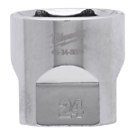 Afbeeldingen van MILWAUKEE® Dop 3/8˝ FOUR FLAT™ 3/8 Drive Socket Metric Standard - 24 mm