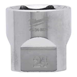 Afbeeldingen van MILWAUKEE® Dop 3/8˝ FOUR FLAT™ 3/8 Drive Socket Metric Standard - 24 mm