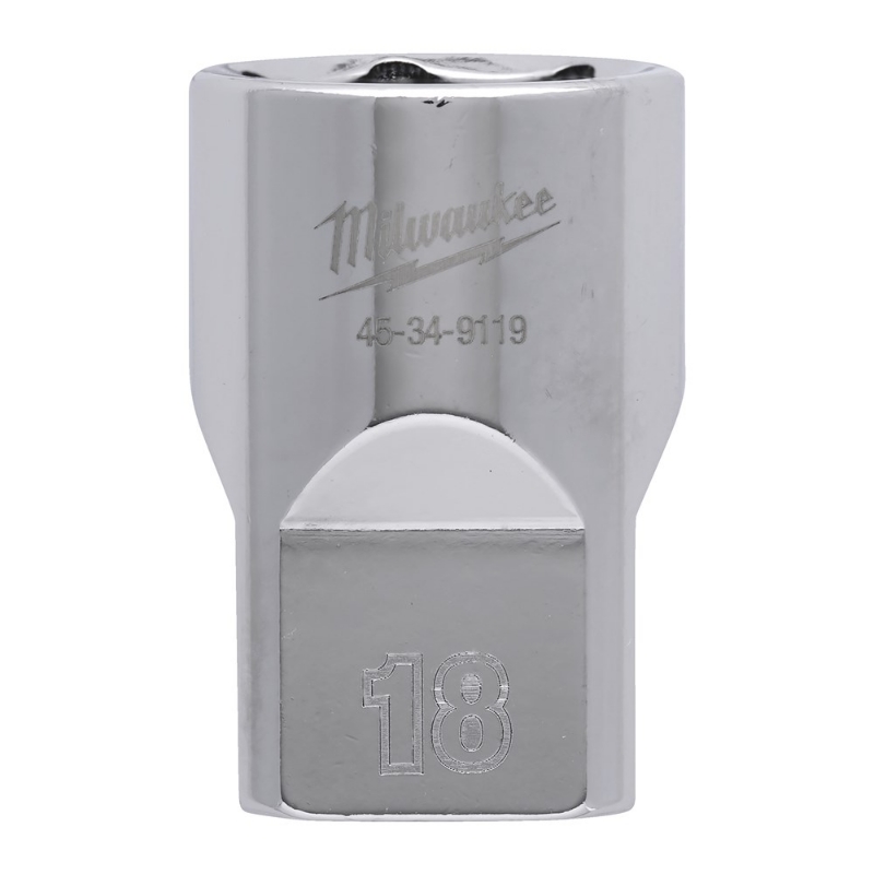 Afbeeldingen van MILWAUKEE® Dop 1/2˝ FOUR FLAT™ 1/2 Drive Socket Metric Standard - 18 mm