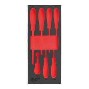 Afbeeldingen van MILWAUKEE® Lege foam inlays voor stalen gereedschapswagens Empty 7 pc Screwdriver SL Set Foam Insert