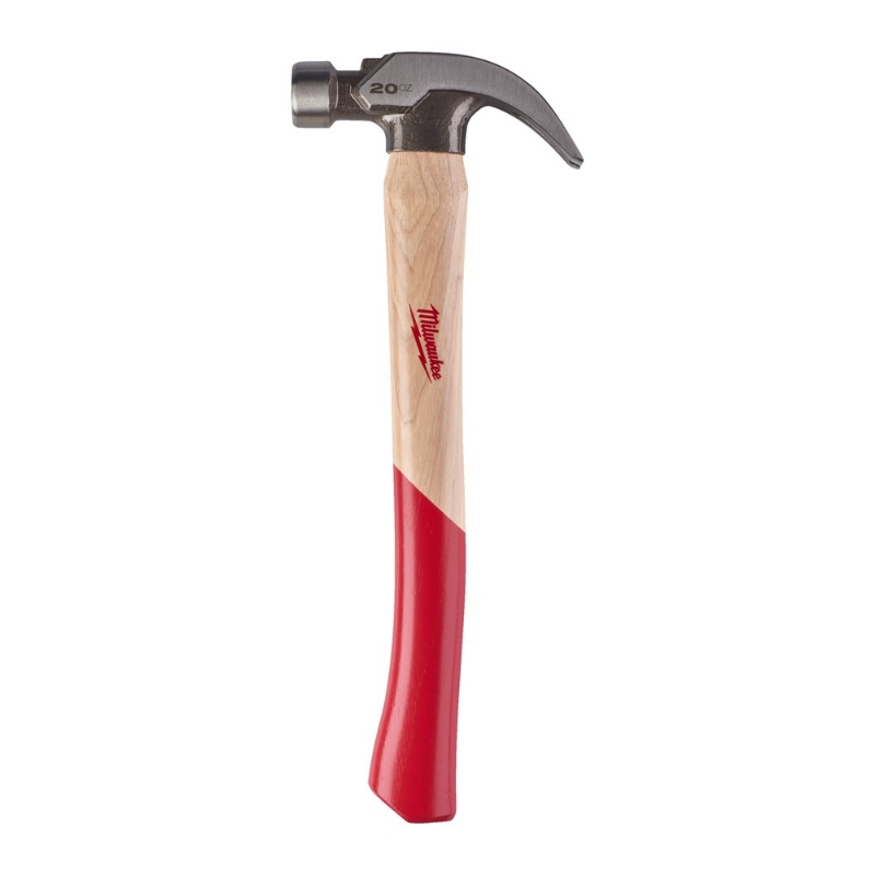 Afbeeldingen van MILWAUKEE® Klauwhamer Hickory gebogen 570g Hickory Curved Claw Hammer 20oz / 570g