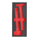 Afbeeldingen van MILWAUKEE® Lege foam inlays voor stalen gereedschapswagens Empty 2 pc Engineer & Dead blow hammer Foam set