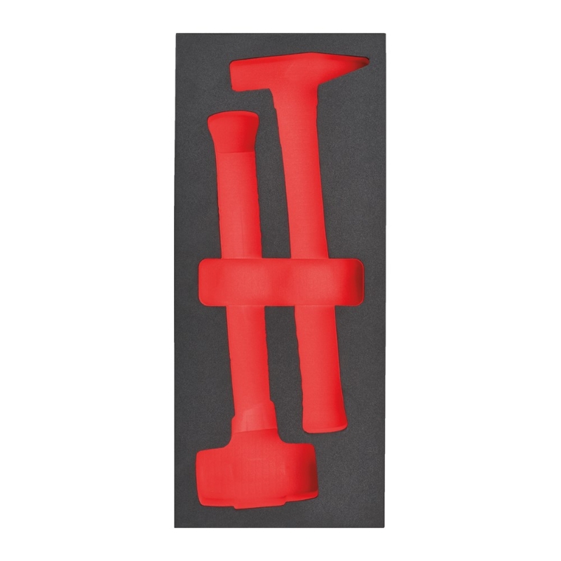 Afbeeldingen van MILWAUKEE® Lege foam inlays voor stalen gereedschapswagens Empty 2 pc Engineer & Dead blow hammer Foam set