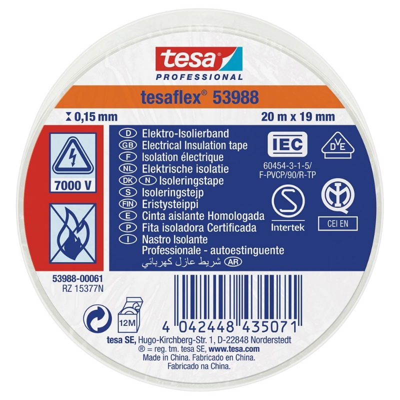 Afbeeldingen van tesa® PVC elektrische isolatietape 53988