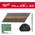 Afbeeldingen van MILWAUKEE® Draadnagels, 34°, D-kop 34° D-Head 70 mm / RS / B / SC1 - 2.200 pc