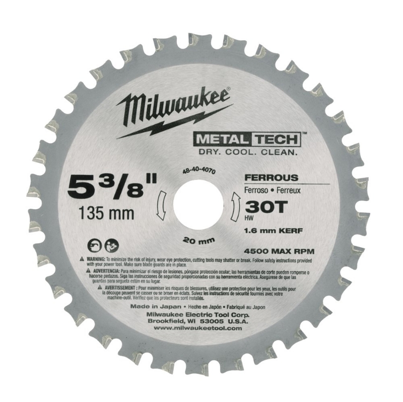 Afbeeldingen van MILWAUKEE® Cirkelzaagblad voor metaal CSB P M 135 x 20 x 1.6 x 30 - 1pc