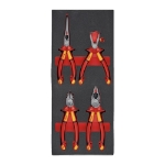 Afbeeldingen van MILWAUKEE® Foam inlay VDE tangenset 1 (4-delig) VDE Pliers Set Foam Insert - 4 pcs
