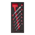 Afbeeldingen van MILWAUKEE® Foam inlay ringsleutelset open (6-delig) 6 pc Flare Nut Spanner Foam Insert Set