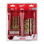 Afbeeldingen van MILWAUKEE® RED HEX - SHOCKWAVE™ HSS-TiN metaalboren Shockwave HSS-G Tin Red Hex Set - 19 pc