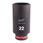 Afbeeldingen van MILWAUKEE® Slagdop 3/8 lang 22 mm 3/8" impact socket deep - 1 pc