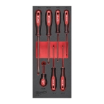 Afbeeldingen van MILWAUKEE® Foam Inlay schroevendraaier SL Set (7 delig) Screwdriver SL Set Foam Insert - 7 pc
