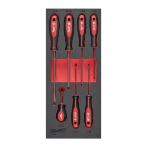 Afbeeldingen van MILWAUKEE® Foam Inlay schroevendraaier SL Set (7 delig) Screwdriver SL Set Foam Insert - 7 pc