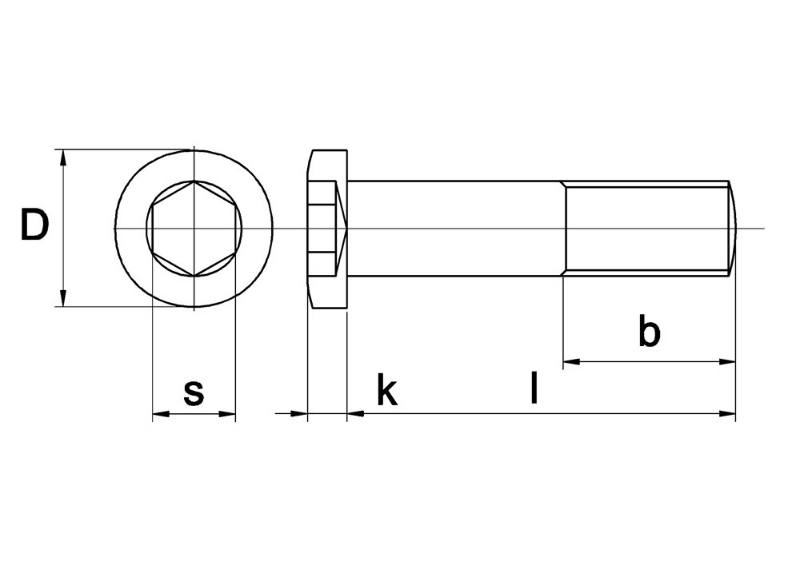 Afbeeldingen van Kobout B.V. Metaalschroef lage kop binnenzeskant DIN 7984, blank
