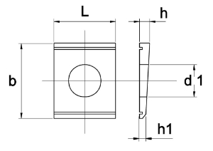 Afbeeldingen van Kobout B.V. Hellingplaat voor U-profiel, 8% DIN 434, thermisch verzinkt