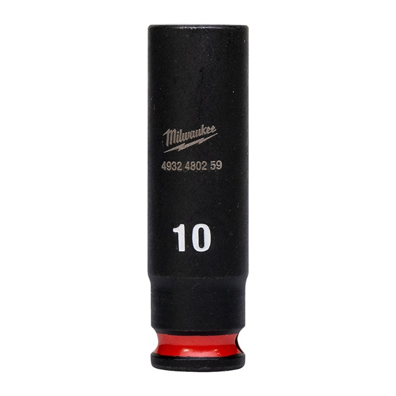Afbeeldingen van MILWAUKEE® Slagdop 1/4 lang 10 mm 1/4" impact socket deep - 1 pc