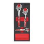 Afbeeldingen van MILWAUKEE® Foam Inlay verstelbare moersleutel set (3-delig) Adjustable Wrench set Foam Insert - 3 pc