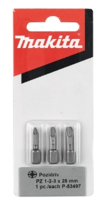 Afbeeldingen van Makita P-53497 Schroefbitset 3-delig PZ