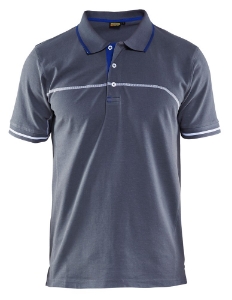 Afbeeldingen van Poloshirt XL Grijs/Korenblauw