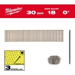 Afbeeldingen van MILWAUKEE® Brad spijkers, 18 gauge, dunne kop Inox 18G / 30 mm / SC3 - 5.000 pc