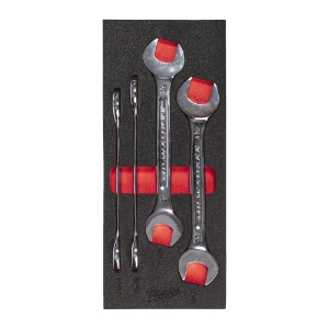 Afbeeldingen van MILWAUKEE® Foam inlay steeksleutelset (4-delig) 4 pc Double Open End Spanner Foam Insert Set