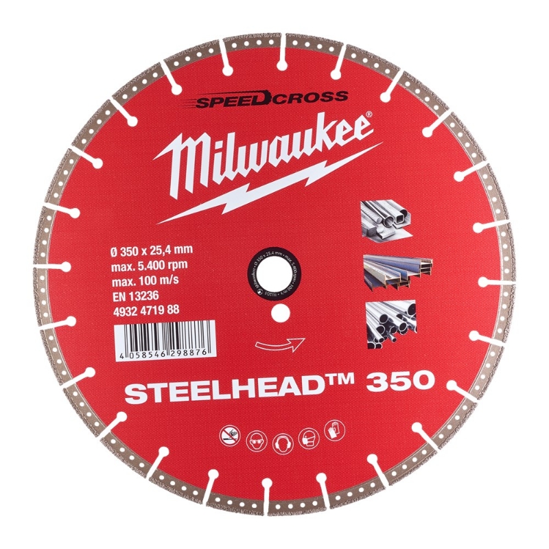 Afbeeldingen van MILWAUKEE® Doorslijpschijf Speedcross STEELHEAD CIS Steelhead 350 mm 1 pc