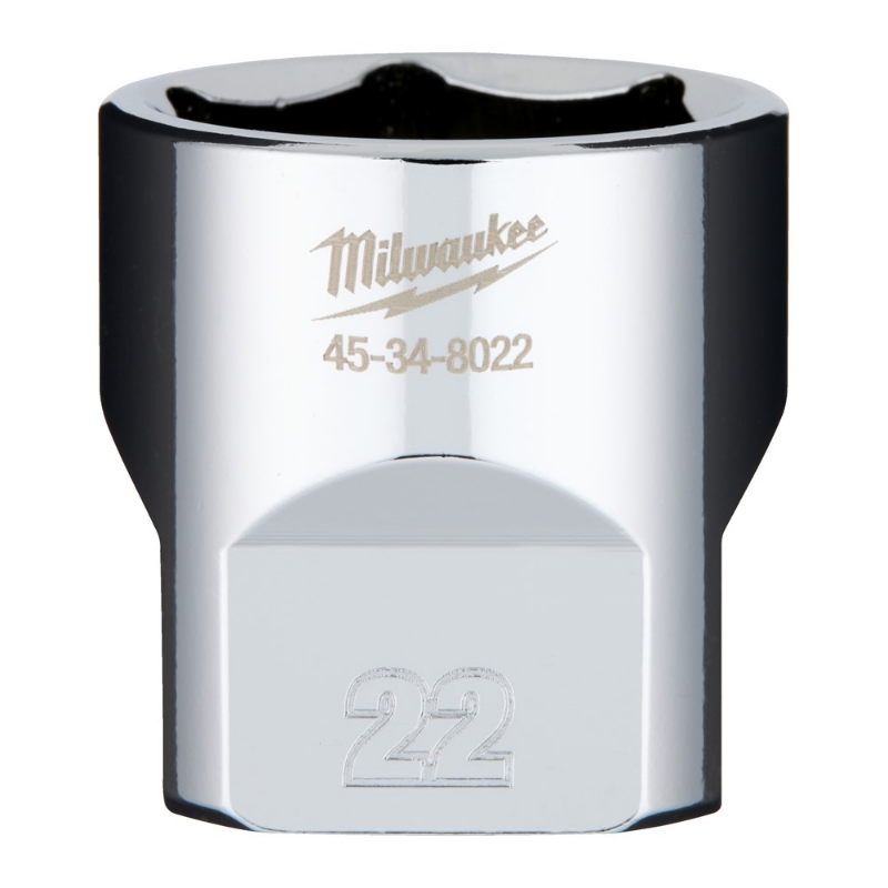 Afbeeldingen van MILWAUKEE® Dop 3/8˝ FOUR FLAT™ 3/8 Drive Socket Metric Standard - 22 mm
