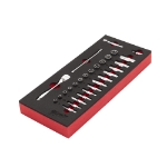 Afbeeldingen van MILWAUKEE® Foam Inlay doppenset 1/4" 1/4" Ratchet and Socket Set Foam Insert