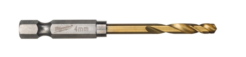 Afbeeldingen van MILWAUKEE® Metaalboor Shockwave HSS-G TiN Red Hex 4 mm - 2 pcs