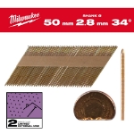 Afbeeldingen van MILWAUKEE® Draadnagels, 34°, D-kop 34° D-Head 50 mm / RS / G / SC2 - 2.200 pc