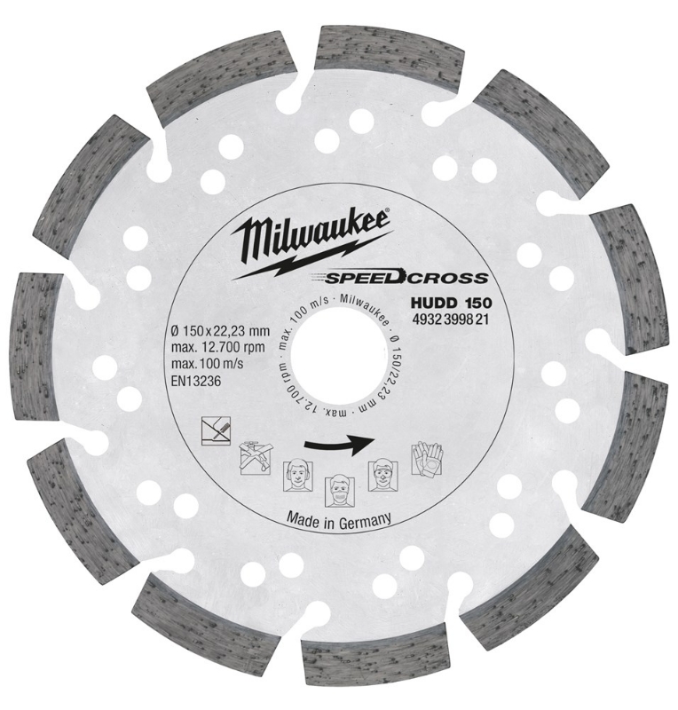 Afbeeldingen van MILWAUKEE® SpeedCross diamantslijpschijf HUDD 150 mm - 1 pc