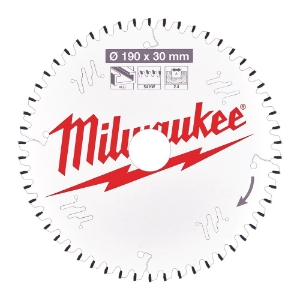 Afbeeldingen van MILWAUKEE® Cirkelzaagblad P CSB P Alu190 x 30 x 2,4 x 54TF neg.
