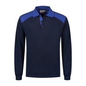 Afbeeldingen van Santino Tesla Polosweater Marine/Korenblauw