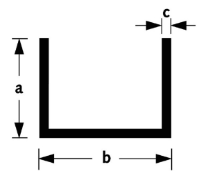 Afbeeldingen van U-profiel ongelijkzijdig