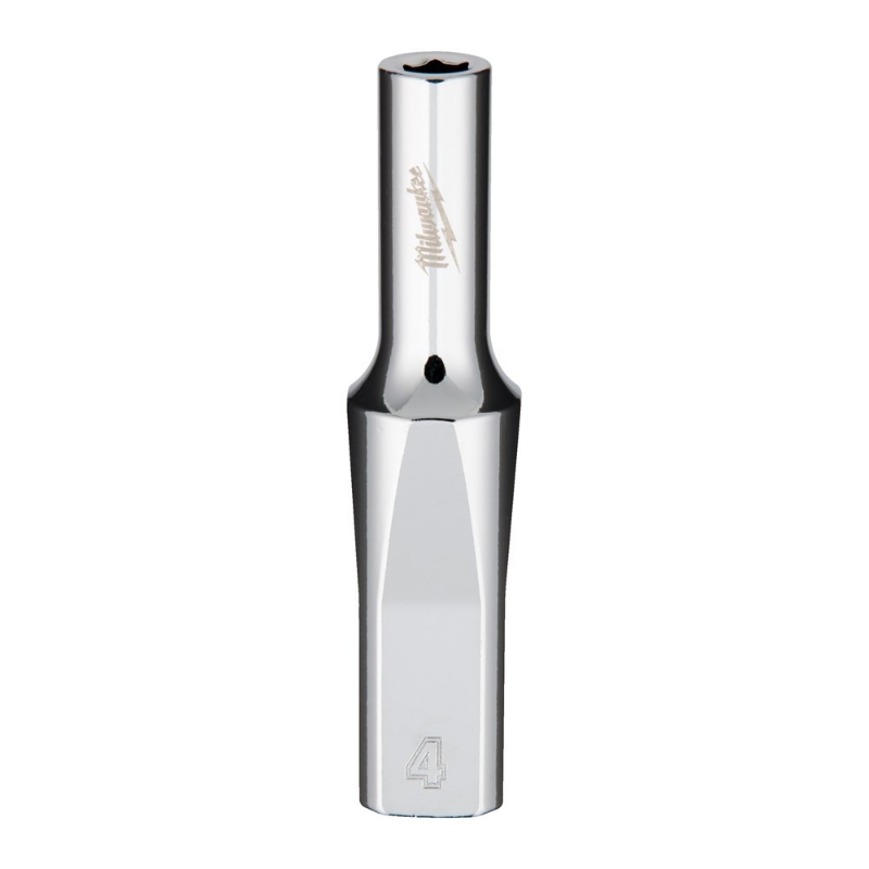 Afbeeldingen van MILWAUKEE® Dop 1/4˝ FOUR FLAT™ lang 1/4 Drive Socket - Metric Deep - 4 mm