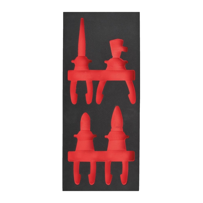 Afbeeldingen van MILWAUKEE® Lege foam inlays voor stalen gereedschapswagens Empty 4 pc Insulated Pliers Set Foam Insert