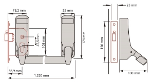 Afbeeldingen van PO 322 KRS SE / OPBOUW-KRUKSET DX 2 INCL. ½ P