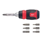 Afbeeldingen van MILWAUKEE® Schroevendraaier multi-Bit 8 in 1 ratelend compact 8 in 1 Compact Ratcheting Multi-Bit Screwdriver