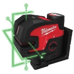 Afbeeldingen van MILWAUKEE® M12 kruislijnlaser™ met 4 punten M12 CLL4P-301C