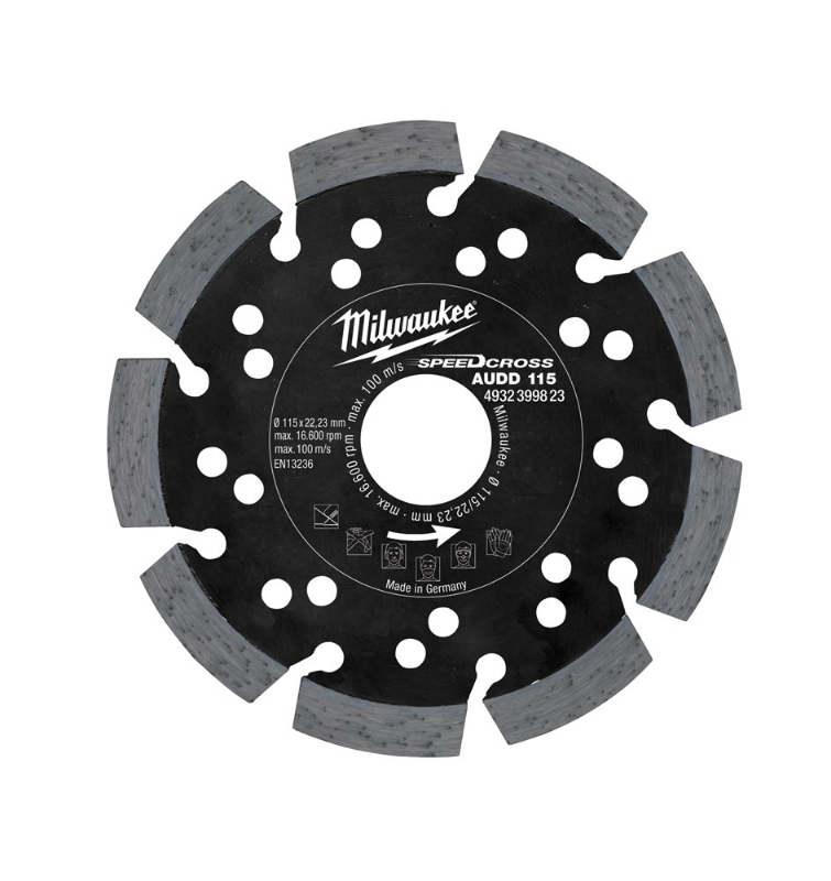 Afbeeldingen van MILWAUKEE® SpeedCross diamantslijpschijf AUDD 115 mm - 1 pc