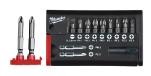 Afbeeldingen van MILWAUKEE® Schroefbitcassette (12-delig) Compact Set SL / PH / PZ - 12 pcs