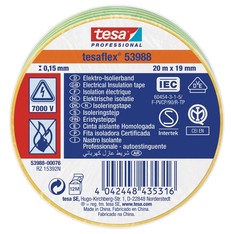 Afbeeldingen van tesa® PVC elektrische isolatietape 53988