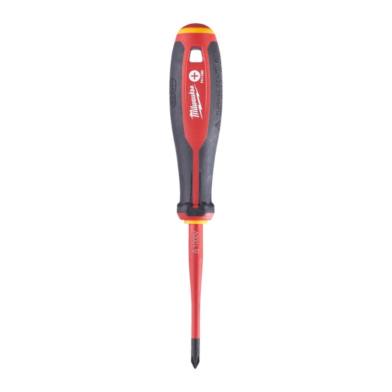 Afbeeldingen van MILWAUKEE® Schroevendraaier VDE Tri-lobe PH1 X80 Tri-Lobe VDE Screwdriver PH1 x80