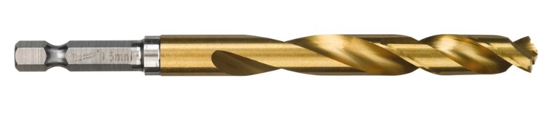 Afbeeldingen van MILWAUKEE® Metaalboor Shockwave HSS-G TiN Red Hex 9.5 mm - 1 pc