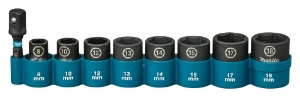 Afbeeldingen van Makita E-16639 Krachtdoppenset 9-delig