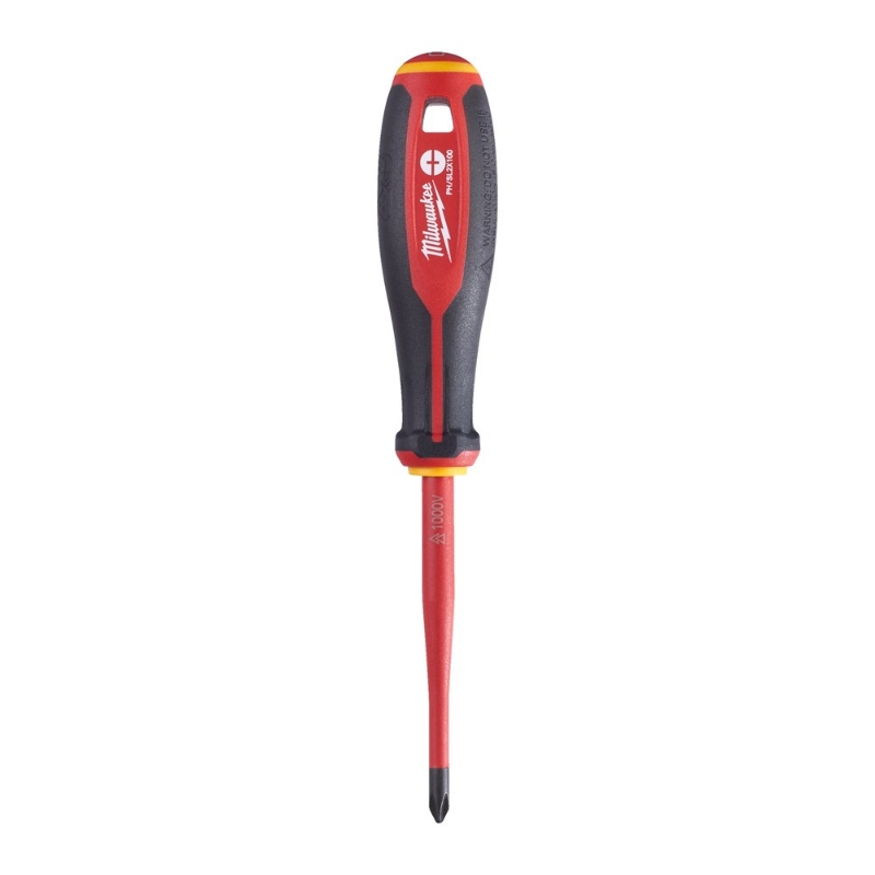 Afbeeldingen van MILWAUKEE® Schroevendraaier VDE Tri-lobe PH/ SL2 X100 Tri-Lobe VDE Screwdriver PH/ SL2 x100