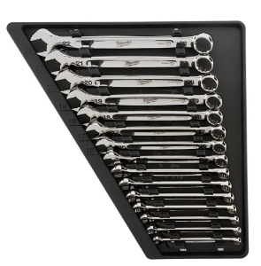 Afbeeldingen van MILWAUKEE® Ringsteeksleutelset (15-delig) 15 pc Maxbite Metric Comb. Spanner Set – 1pc