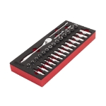 Afbeeldingen van MILWAUKEE® Foam Inlay doppenset 3/8'' 3/8" Ratchet and Socket Set Foam Insert