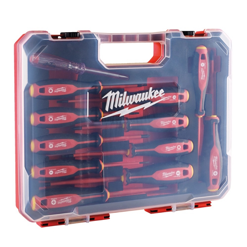 Afbeeldingen van MILWAUKEE® Tri-Lobe VDE schroevendraaier 12-delige set Tri-Lobe VDE Screwdriver 12pc SET