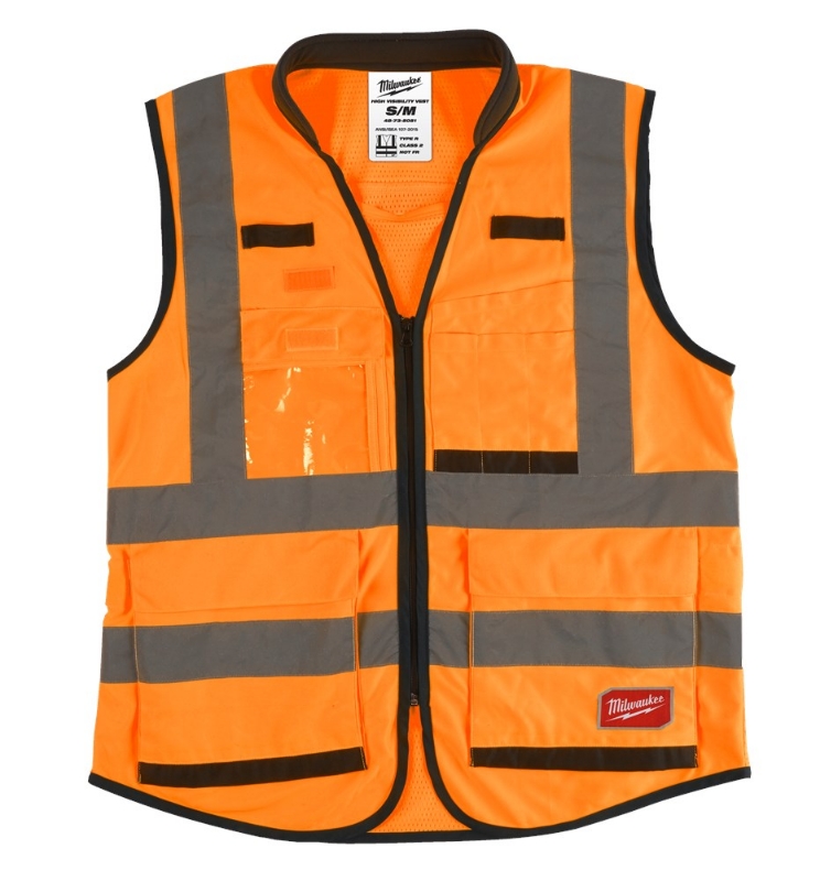 Afbeeldingen van MILWAUKEE® Premium hi-vis veiligheidshesje Premium High-Visibility Vest Orange - S/M